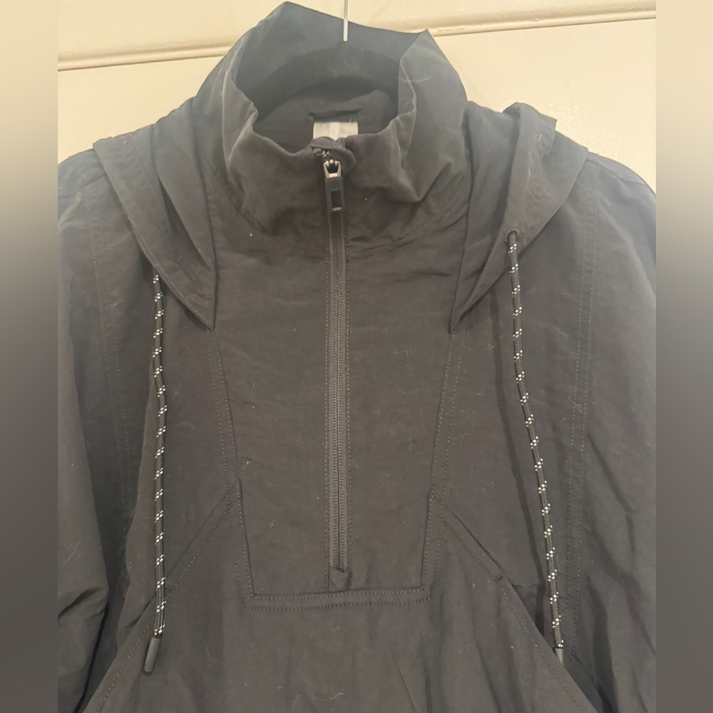 Calia by Carrie Underwood Black Lightweight Hooded Rain Anorak Jacket - Picture 4 of 5